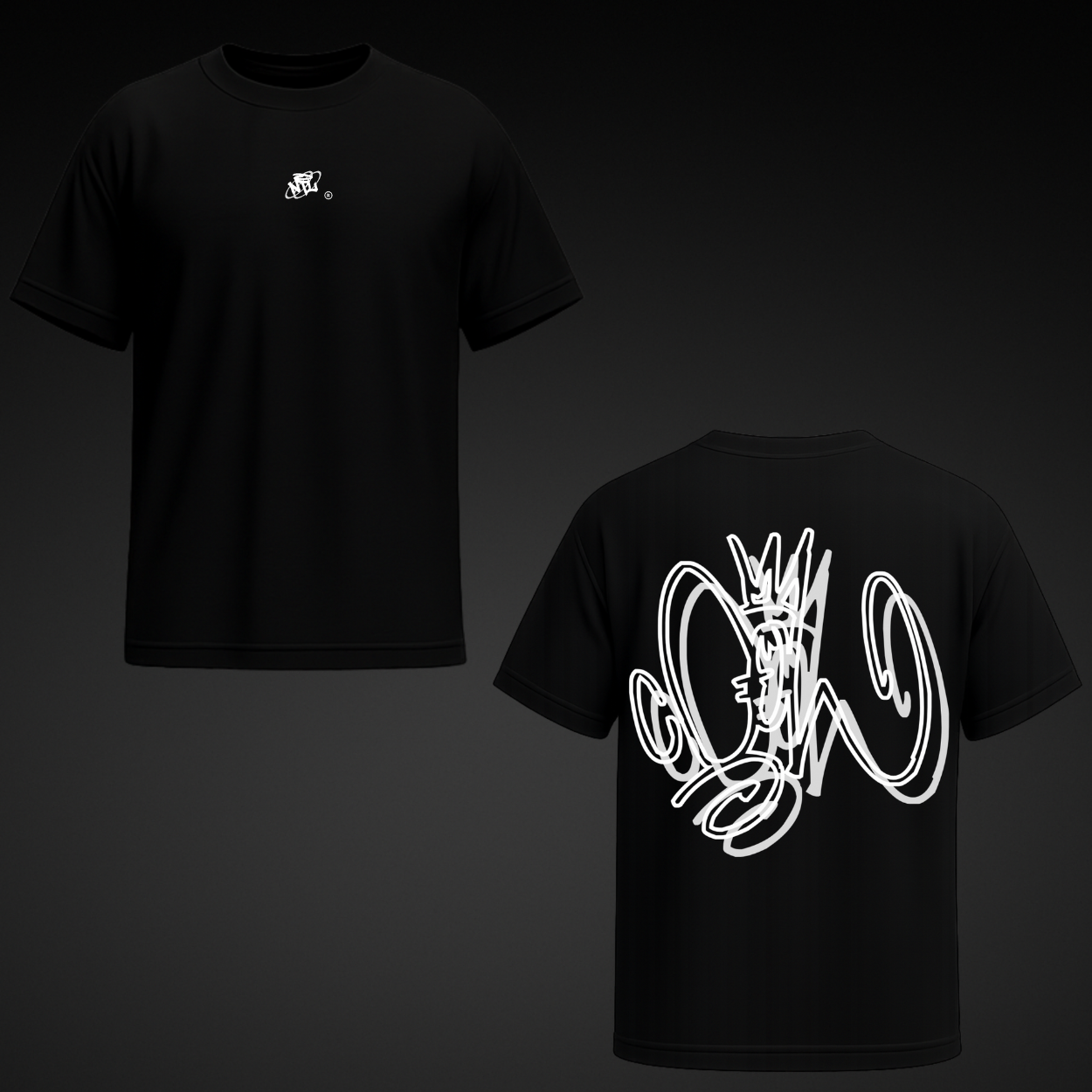 Graffiti NTL ( Blanc et Gris )