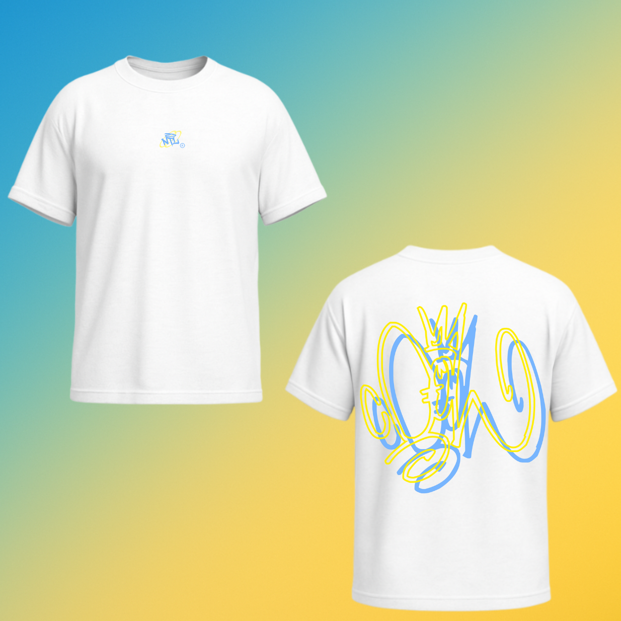 Graffiti NTL (Bleu et Jaune)